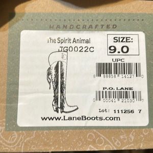 Size 9 Lane Junk Gypsy still in the box worn once. Excellent condition